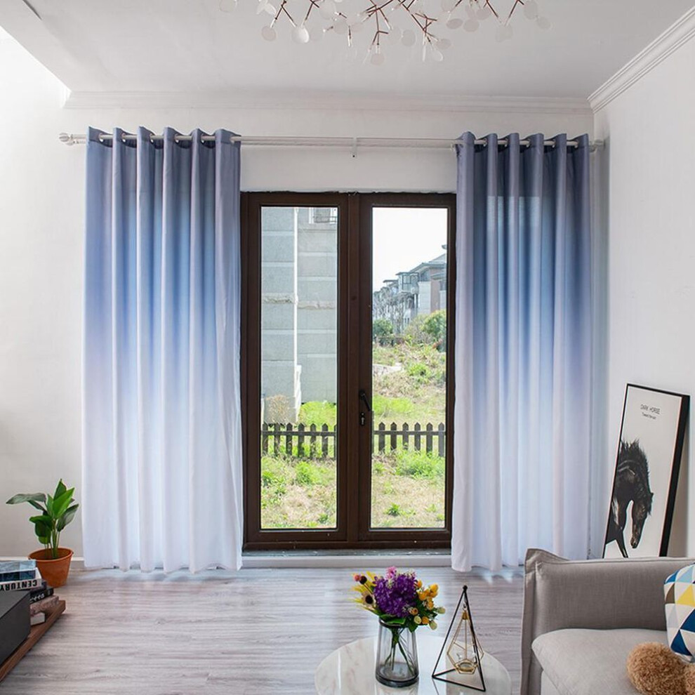 (gray) Beatit Universal Leaves Sheer Curtain Tulle Window Treatment Fabric Voile Drape Valance