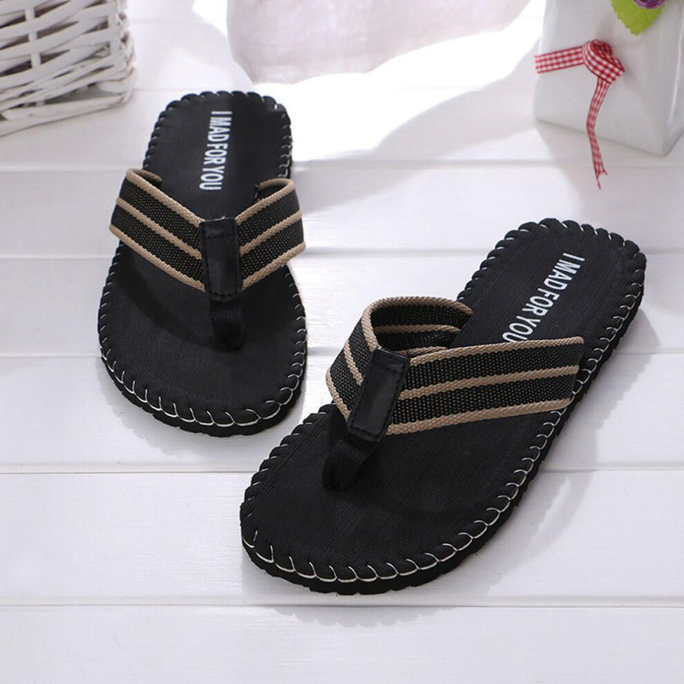 (black, 40) (Keyboard)Men Summer Shoes Sandals Male Slipper Indoor Or Outdoor Flip Flops