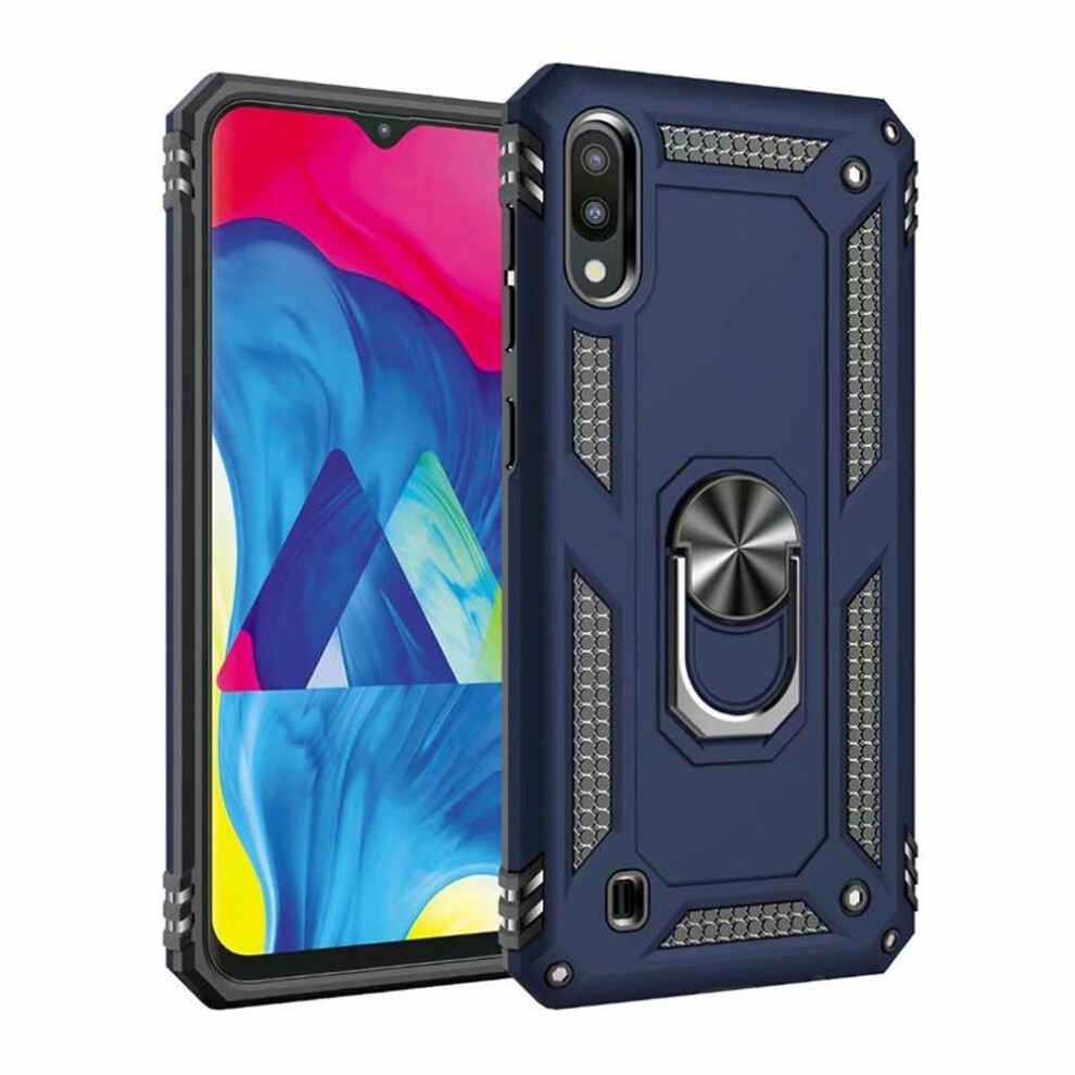 (blue, Samsung Galaxy A7 (2018)) Luxury Sergeant Anti-fall Bracket Magnetic Car Load Protective Case for IPhone Samsung Huawei Xiaomi