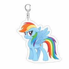 (Rainbow Dash) My Little Pony Pinkie Pie Pendants Keychain Rarity Decor Cartoon Doll Cute Gifts