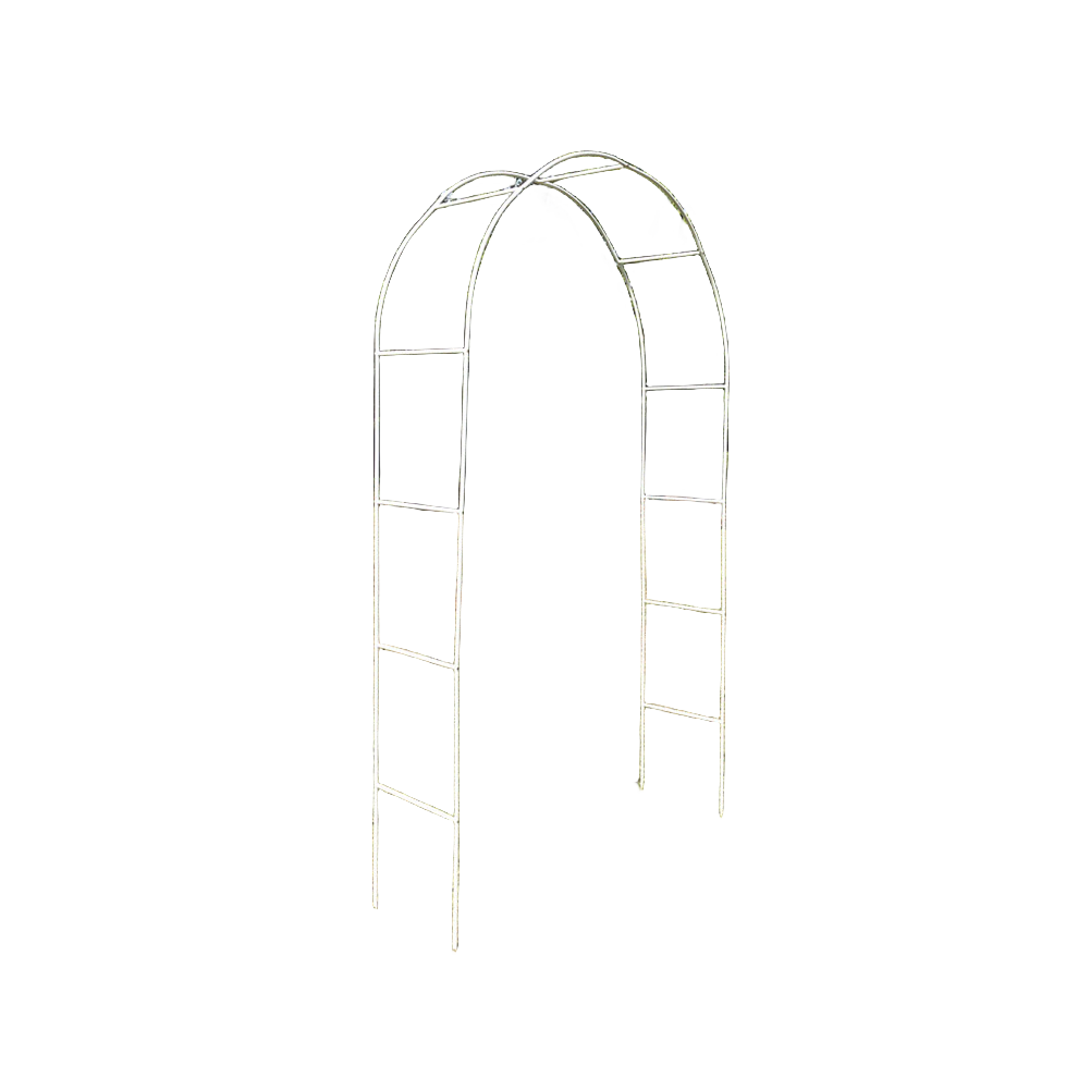 (White) Arch Metal Garden Trellis Arbour Rose Climbing Plants Decoration Stand Outdoor