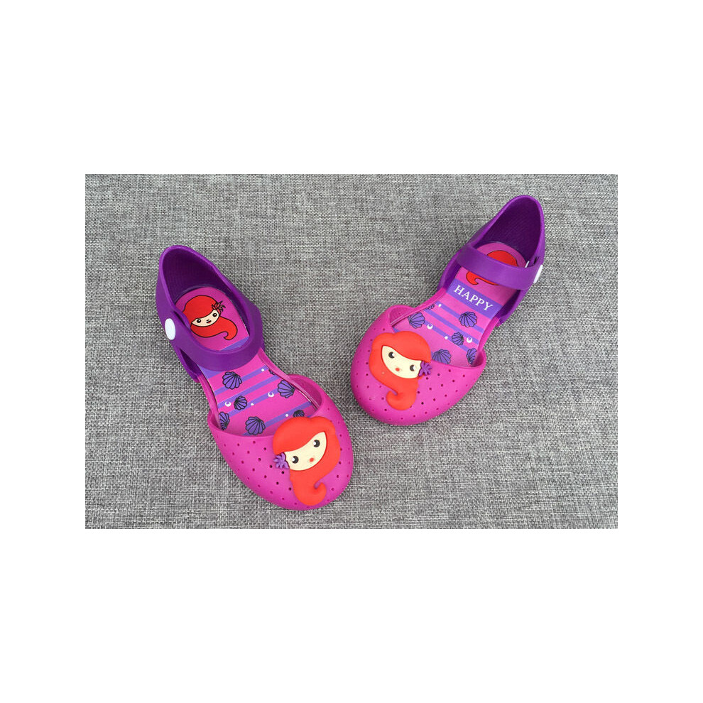 (Rose Red, 10) Mini New Melissa Mermaid Jelly Girl Baby Princess Shoes Sandals 813 Size Us