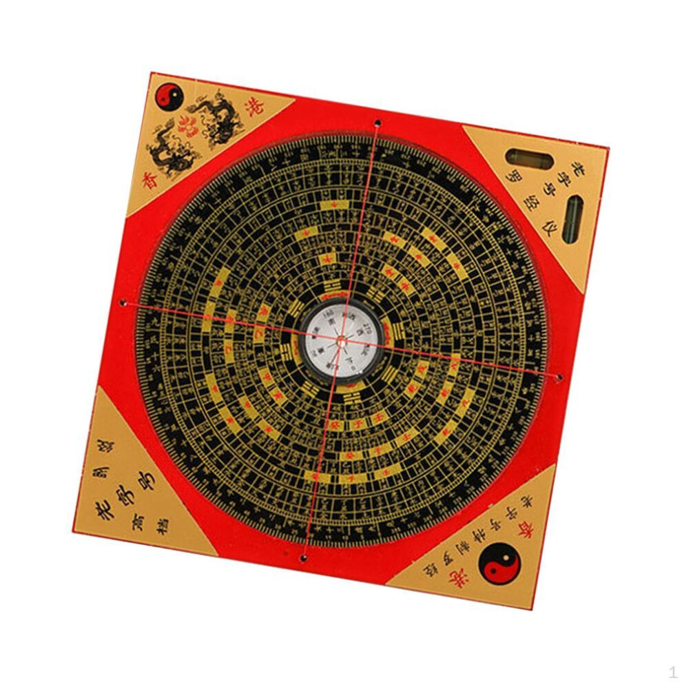 (16cm) Feng Shui Compass Ancient Chinese Wooden Home Planning Professional Ornament Figurines for