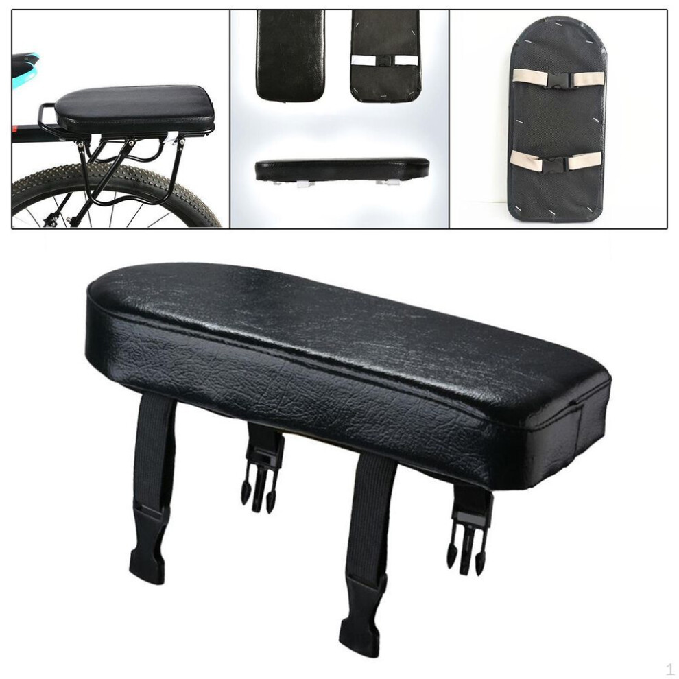 Bicycle Rear Seat PU Leather Cover Comfortable Soft Saddle Breathable Pad Cushion Back