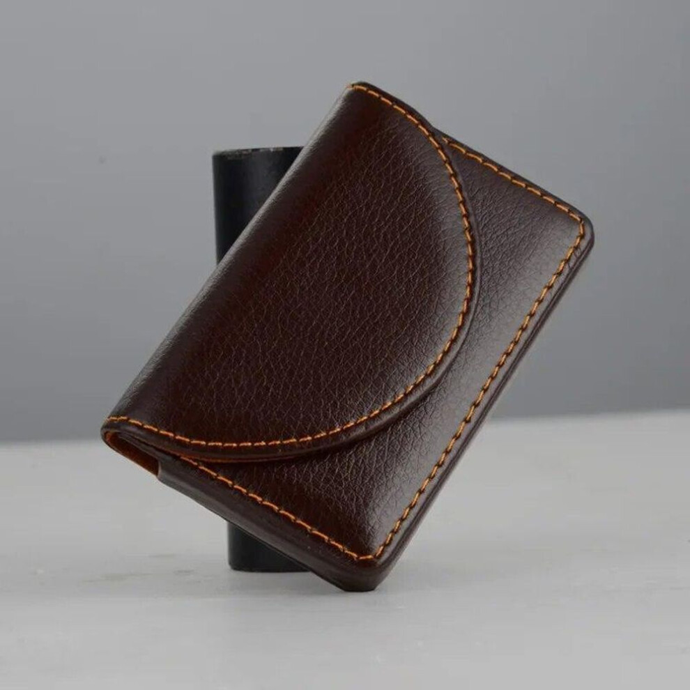 (black) 1pcs Pu Leather Credit Business Card Holder Wallet Men&apos;s Credit Card Case Black Brown  Large Capacity Card Holder Purse