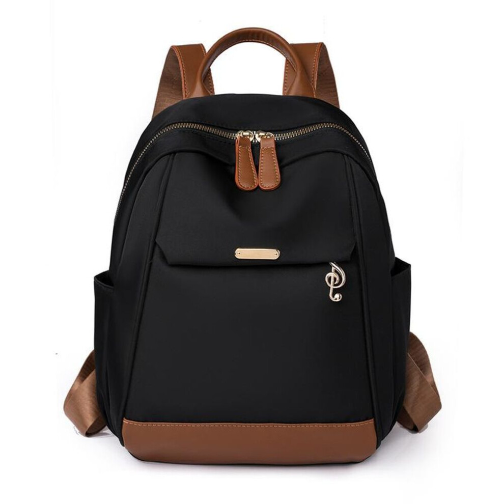(black) Women Backpack PU Backpack Solid Color