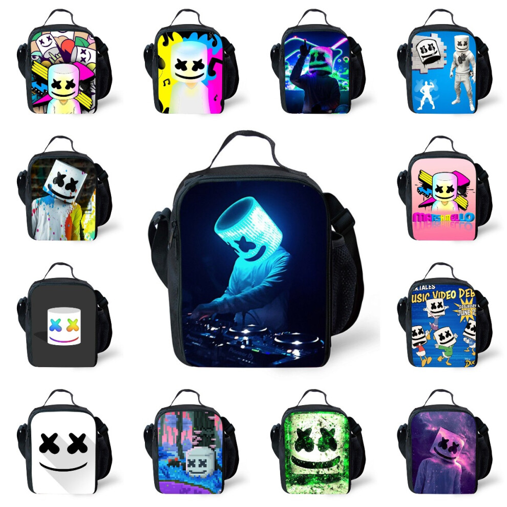 Marshmallow Dj Lunch Bag Ice Bag Thermal Insulated Cooler Bag Student Picnic