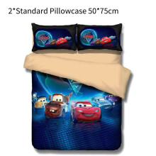 (Cars, Pillow Case) Children Single Bedding Quilt Duvet Cover Set Cute Comfortable Cartoons
