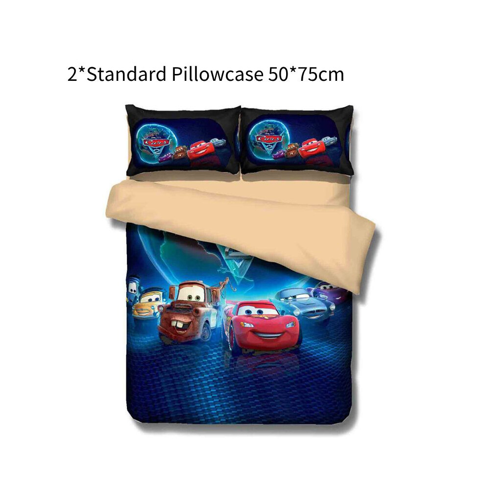 (Cars, Pillow Case) Children Single Bedding Quilt Duvet Cover Set Cute Comfortable Cartoons
