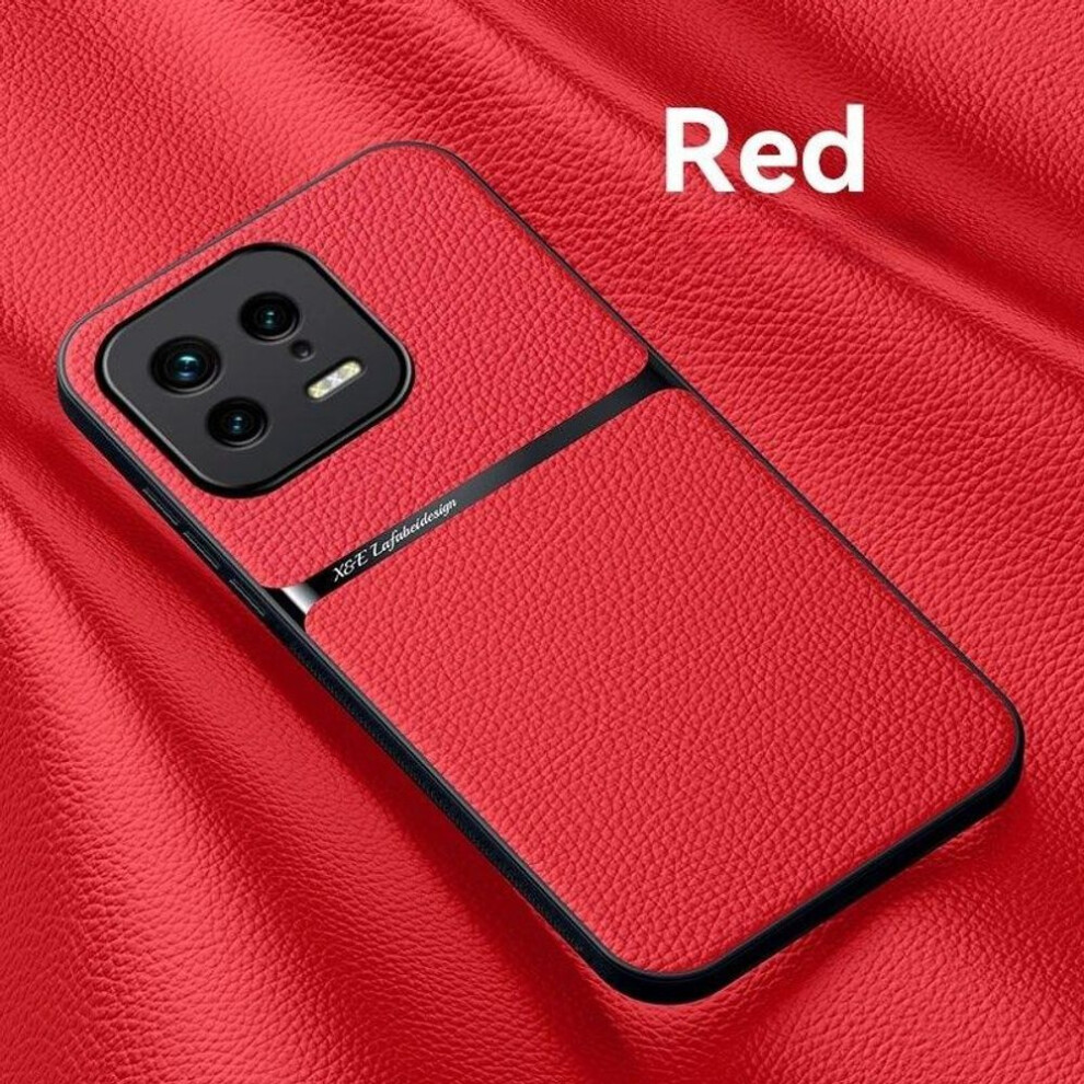 (red, For Xiaomi 13 Pro) For Xiaomi 13 Pro Case Luxury Leather Magnetic Phone Cases For Xiomi Xiaomy Mi13 Mi 13 13 Pro Shockproof Bumper Soft Back Cover