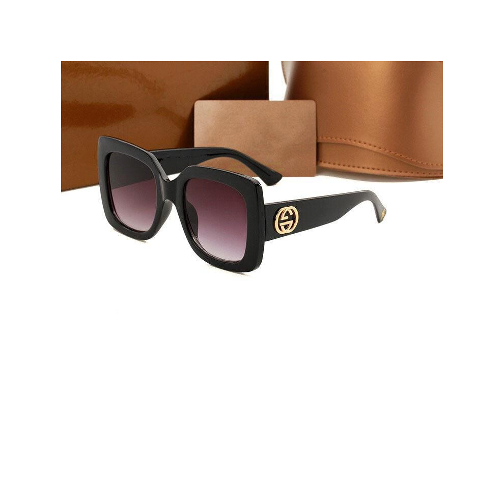 (Black) Big Frame Bee Colorful Sunglasses Fashion Personality Retro Sunglasses Trendy Glasses Wild