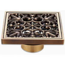 (As show, One size) Shower Drainer Drainer Bathroom Drain Grate Strainer Cover Creative Contemporary Brass 1pc Floor-standing, Gold