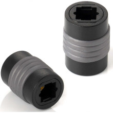 (As show, One size) 2X Toslink Adapters (Toslink Female connector to Female connector), Extension for Toslink Optical digital audio cable (TOS cable), S/PDIF cable