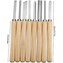(As show, One size) 8pcs HSS Wood Lathe Chisel Set Wood Turning Chisel Set Woodturning Tools for Hardwood Turning