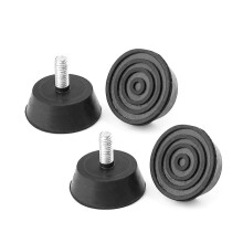 (As show, One size) 4 Pieces Adjustable Furniture Feet, Rubber Base Cutting Board Feet with Screws, Height Adjustable Feet Diameter 32 mm