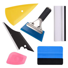 (As show, One size) Vinyl Car Window Film Covering Tools Kit, 6 PCS Protective Vehicle Glazing Window Film Car Wrapping Tint Vinyl Installation Tool