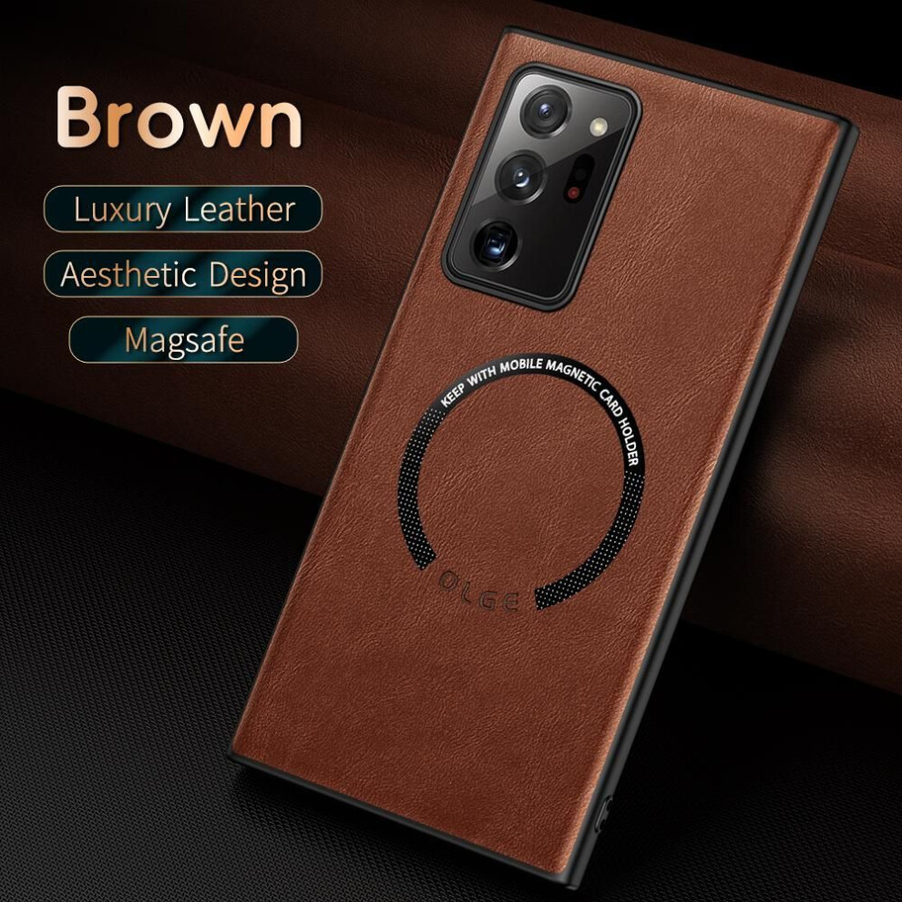 (, Note 10 Plus) Case For Samsung Galaxy Note 20 Ultra Case Leather Phone Cover For Samsung Galaxy Note 10 Plus Luxury Case For Note20 Note10 Brown 3569392662977
