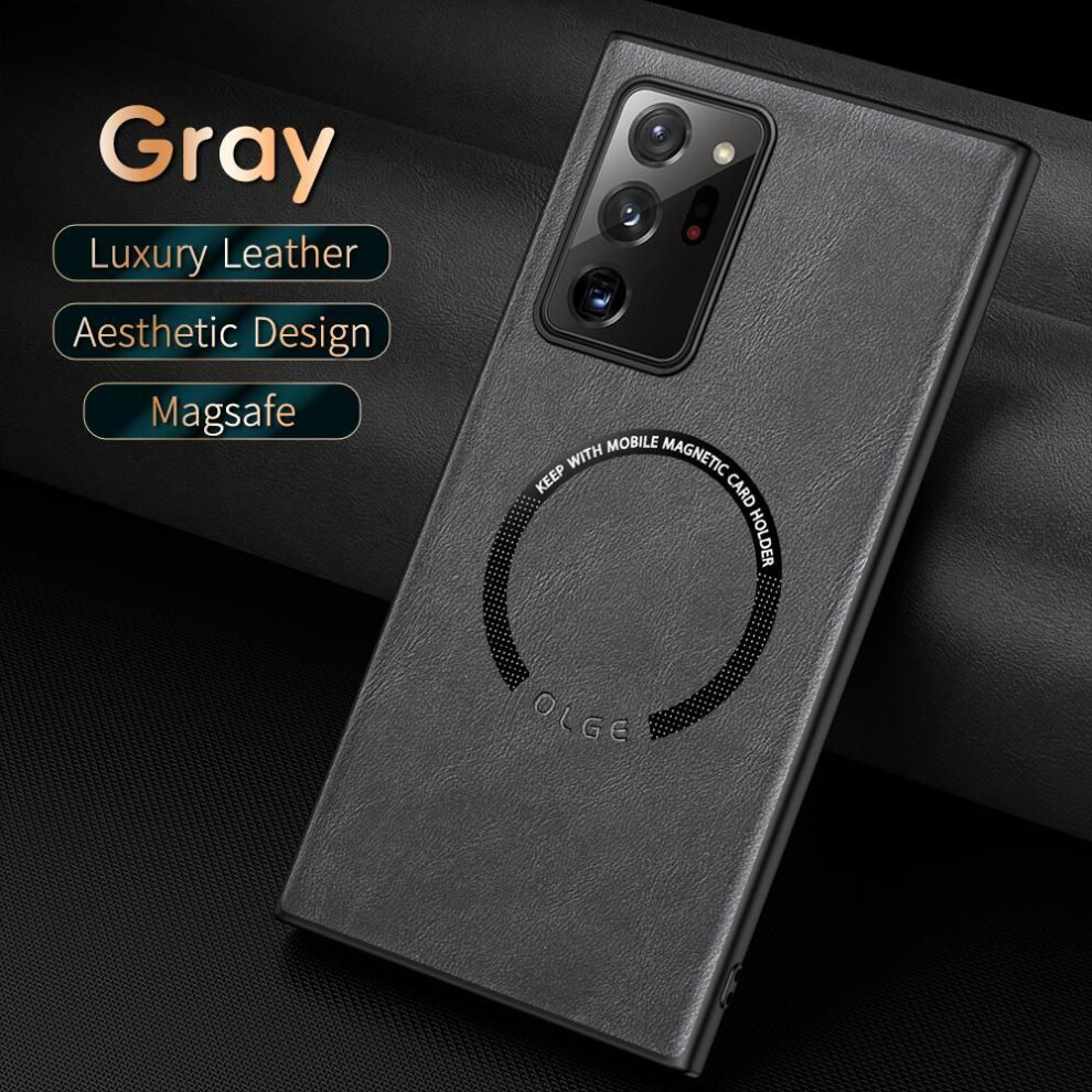 (, Samsung Note 10) Case For Samsung Galaxy Note 20 Ultra Case Leather Phone Cover For Samsung Galaxy Note 10 Plus Luxury Case For Note20 Note10 Gray 3569393611417
