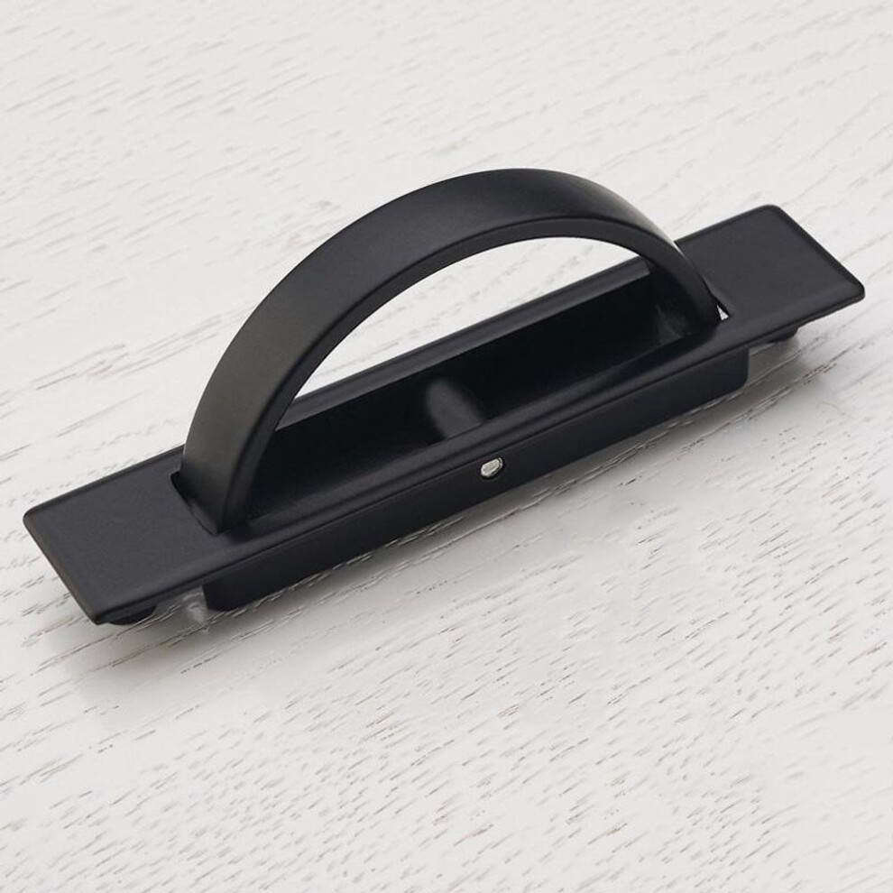 (black) Naierdi Tatami Hidden Door Handles Zinc Alloy Recessed Pull Floor Cabinet Handle Knobs