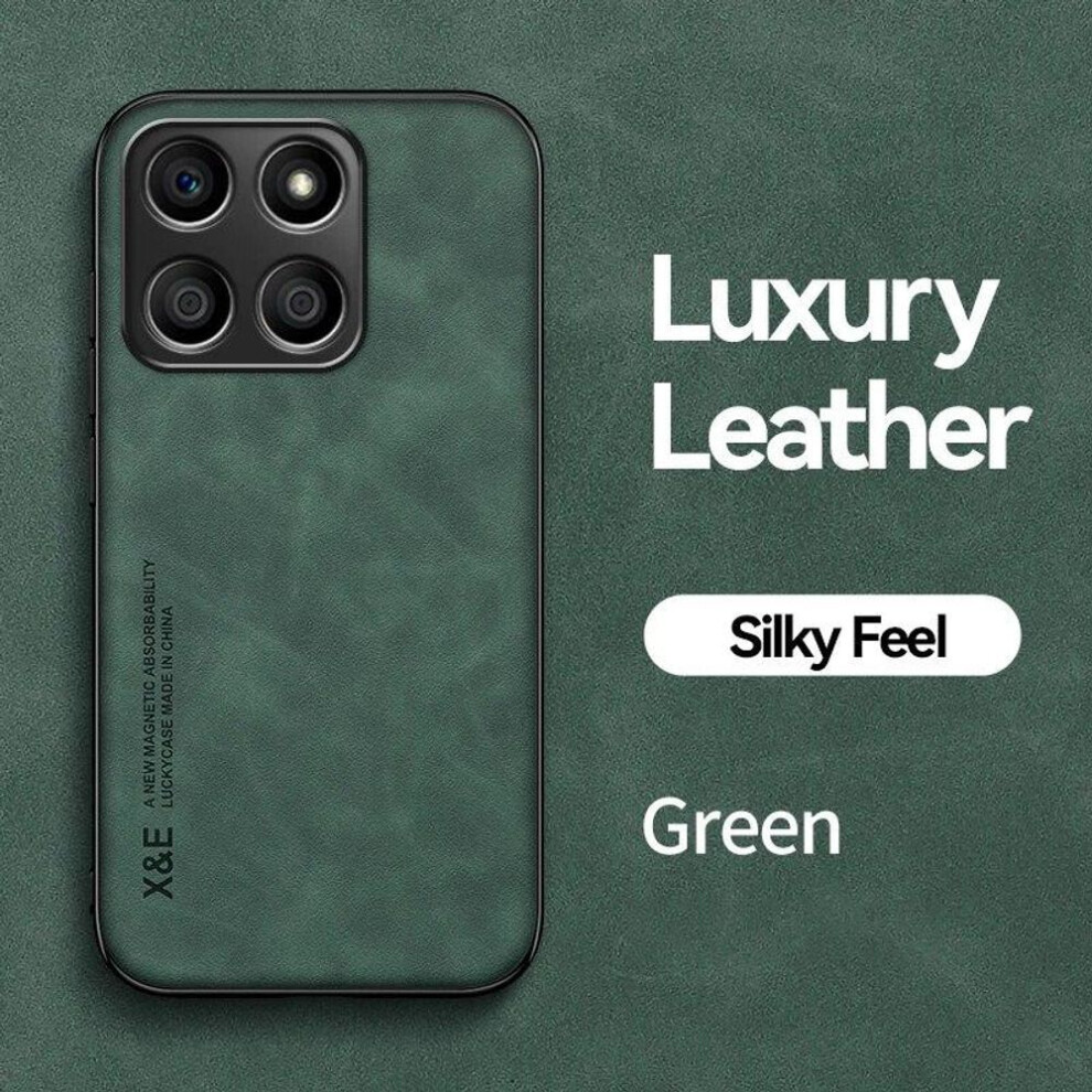 (green, for Honor X8A) Keysion Luxury Leather Case For Honor X8b X8a X8 5g X6 Soft Silicone+pc Shockproof Phone Back Cover For Huawei Honor 70 Lite 5g