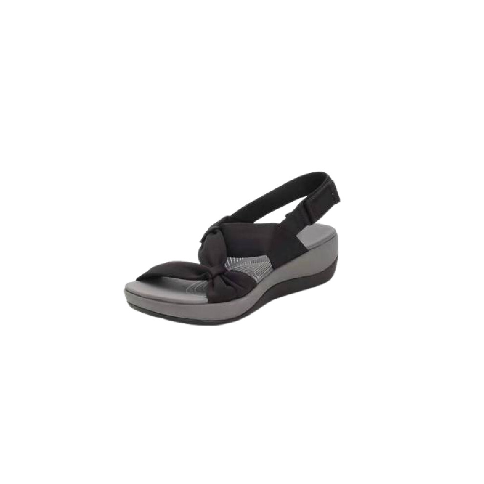 (Black, EU38) Casual Women Orthopedic Sandals Comfort Flat Summer Beach Ladies Sandals