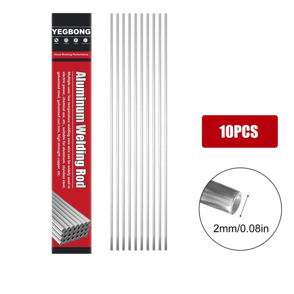 (33cm*2.0mm（10pcs）) 10/20 Pcs Easy Melt Universal Welding Rods Steel Aluminum Copper Iron Metal Weld Cored Welding Wire No Need Powder