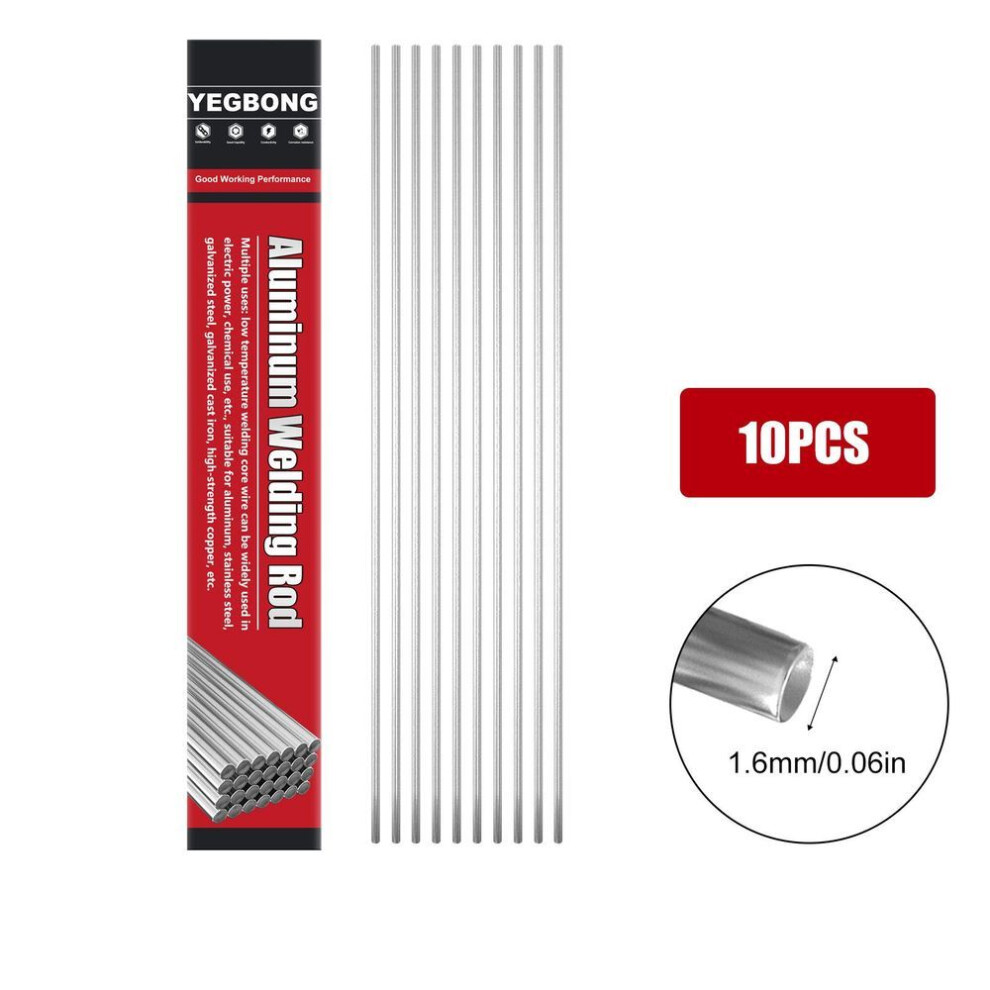 (33cm*1.6mm（10pcs）) 10/20 Pcs Easy Melt Universal Welding Rods Steel Aluminum Copper Iron Metal Weld Cored Welding Wire No Need Powder