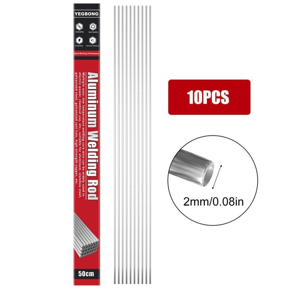 (50cm*2.0mm?10pcs?) 10/20 Pcs Easy Melt Universal Welding Rods Steel Aluminum Copper Iron Metal Weld Cored Welding Wire No Need Powder