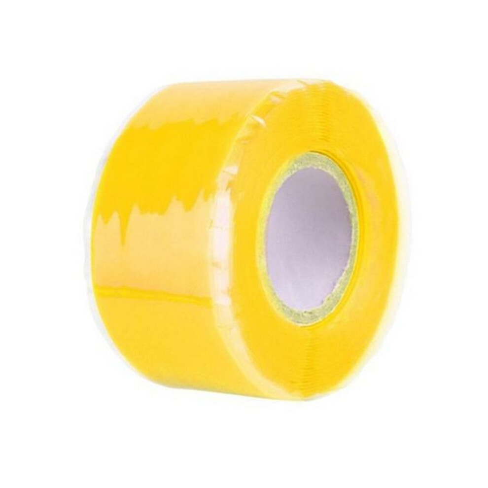 (yellow) Super Strong Waterproof Tape Stop Leaks Seal Repair Tape Performance Self-fluxing Silicone Tape Adhesive Insulating Duct Tapes