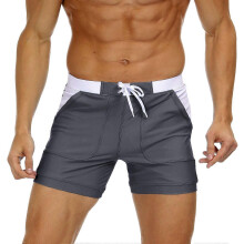(As show, One size) Men's Quick Dry Swimming Shorts Beach Short Briefs with Adjustable Drawstring38XXL