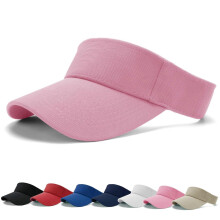 (As show, One size) Sun Visor Cap - Women Ponytail Baseball Cap, Washed Outdoor Trucker Hat Plain Dad Cap,Pink