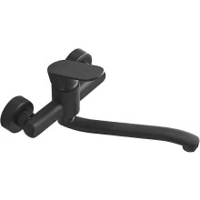 (As show, One size) Wall Mount Single Handle Kitchen Faucet Faucet Retro Black