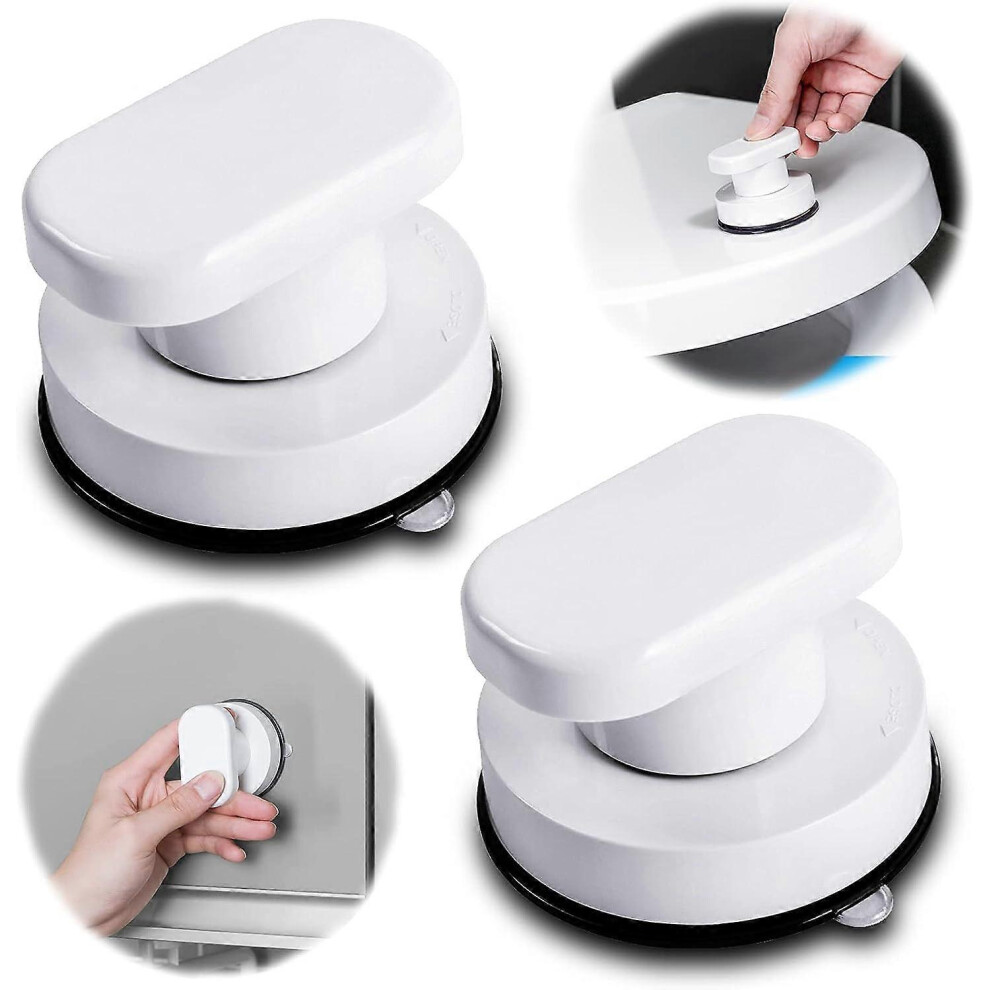 (As show, One size) 2Pcs Strong Suction Cup Pull Handles, Sucker Handrail