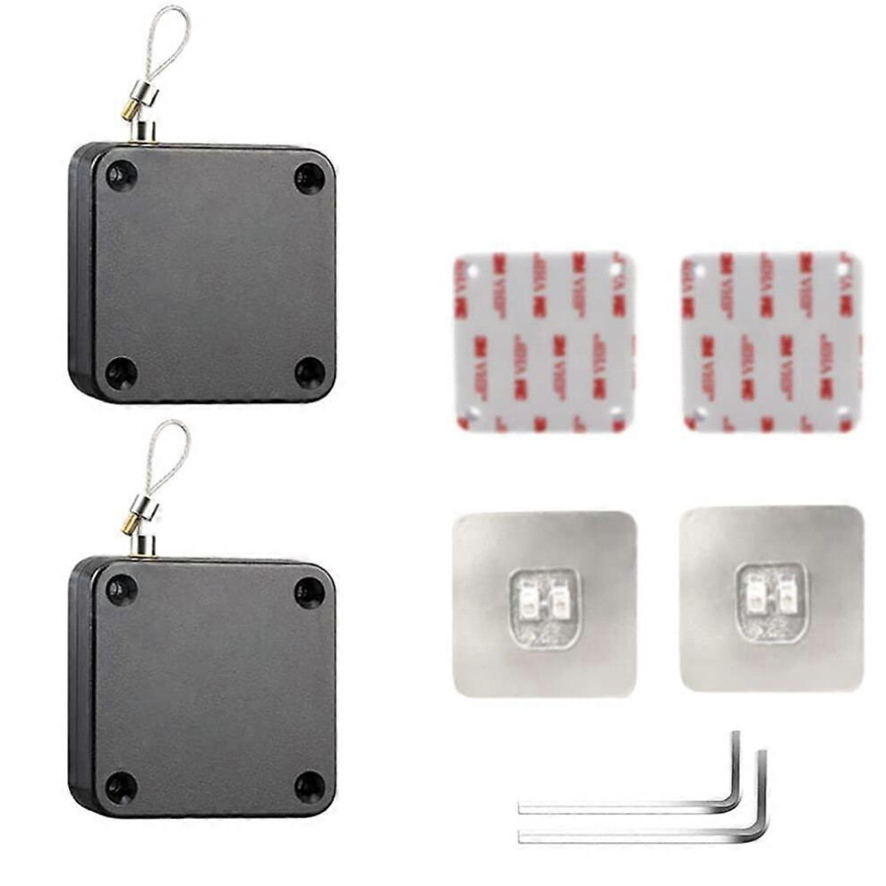 (As Show, One Size) Automatic Door Closer, 2 Pieces Automatic Door Closer, The Punch Free Door Closer With Drawstring 5093442655032