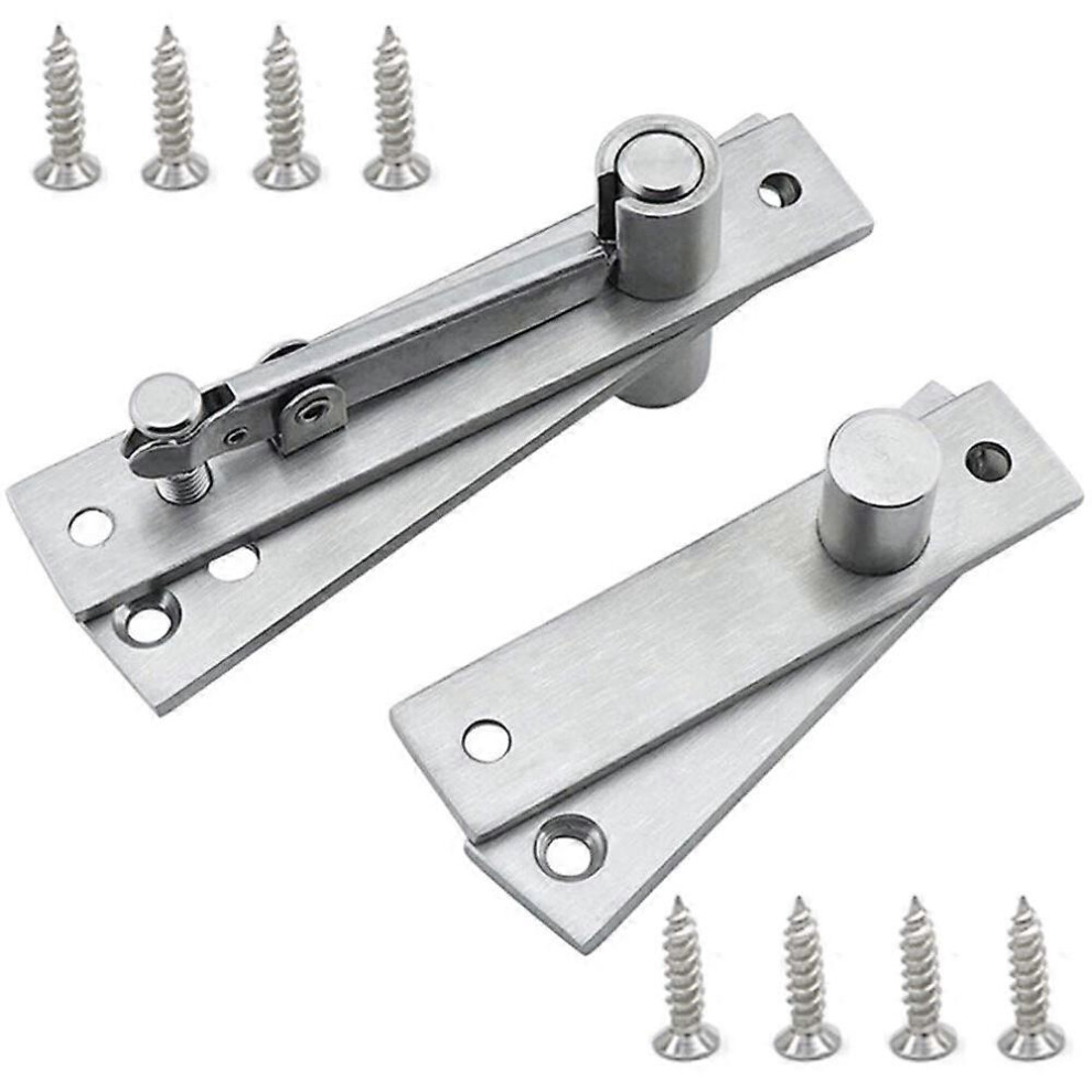 (As Show, One Size) Rotary Hinge, Door Pivot Hinge, Concealed Pivot Door Hinge, (Silver) 5093442689839