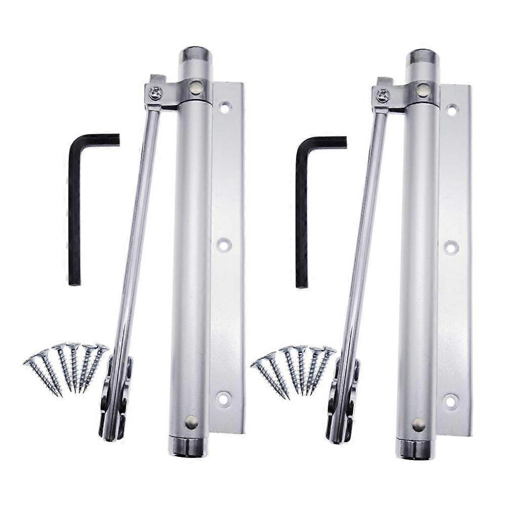 (As Show, One Size) Door Closers Aluminum Alloy Spring Door Closers Adjustable Household Surface Mounted Automatic Door Closer 45Kg(2Pcs) 5091524065274