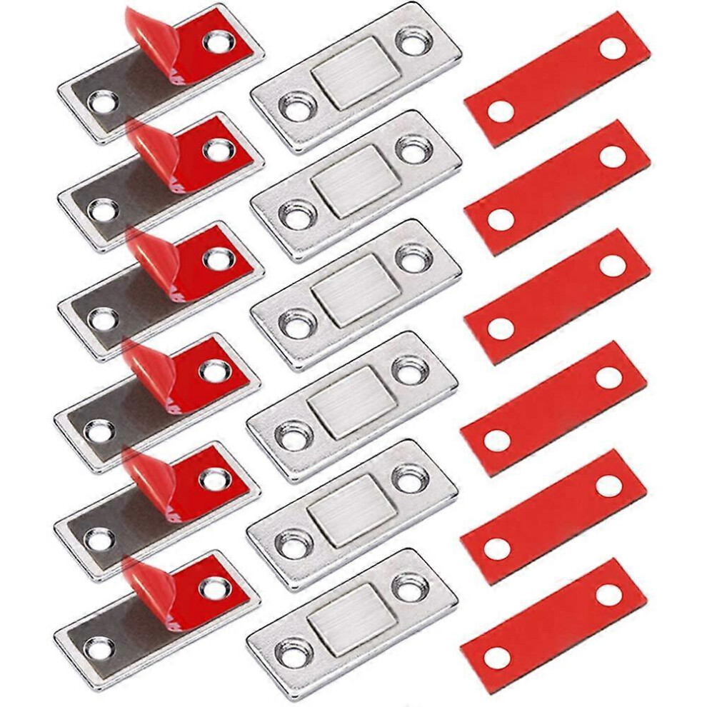 (As Show, One Size) Magnetic Catches 6 Pieces Very Thin Magnet For Stick On Cupboard Door Magnetic Catch Adhesive Closure Furniture Strong Magnet 5093442656084