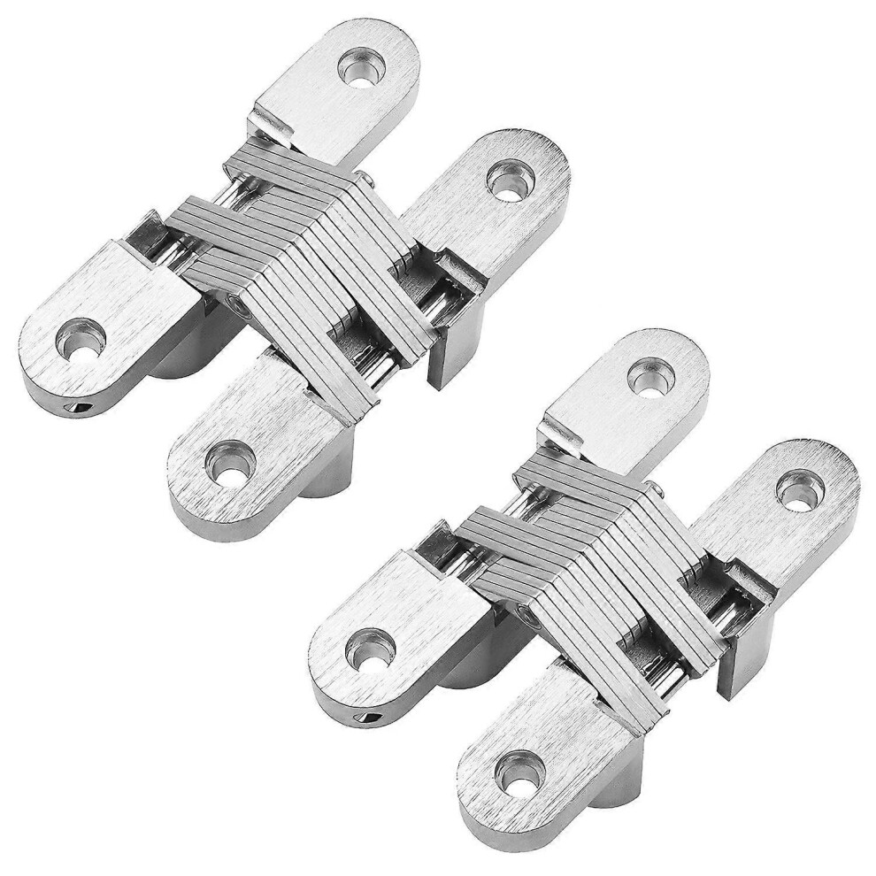 (As Show, One Size) Invisible Hinges Hidden Hinge For Furniture Hardware Folding Door 2 Pieces118mm*28Mm 5093442656381