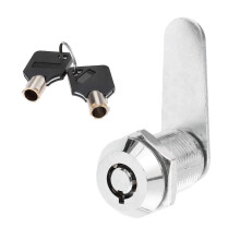 (As show, One size) Zinc Alloy Tubular Lock for Security Drawer, Door Cylinder, Mailbox, Tool Box, 2 Key Lock25mm