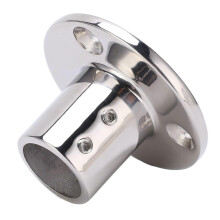 (As show, One size) Handrail Round Base, Rustproof 316 Stainless Steel Handrail Fittings for 25mm/1"(90) Tube