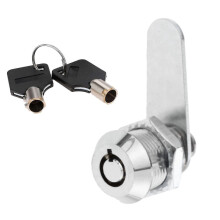 (As show, One size) Zinc Alloy Tubular Lock for Security Drawer, Door Cylinder, Mailbox, Tool Box, 2 Key Lock20mm