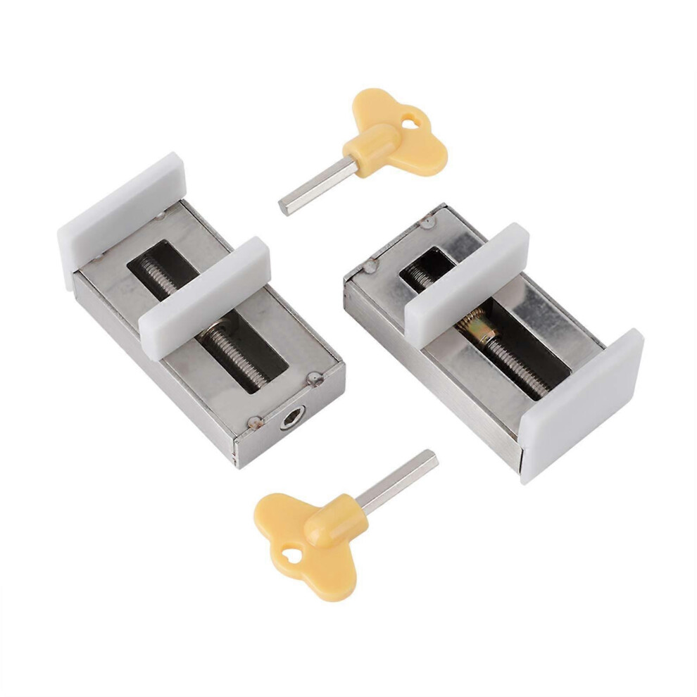 (As show, One size) Pieces with Key Aluminum Alloy Door Frame Safety Lock, Adjustable Steel Safety Locks Child Safety Limiter