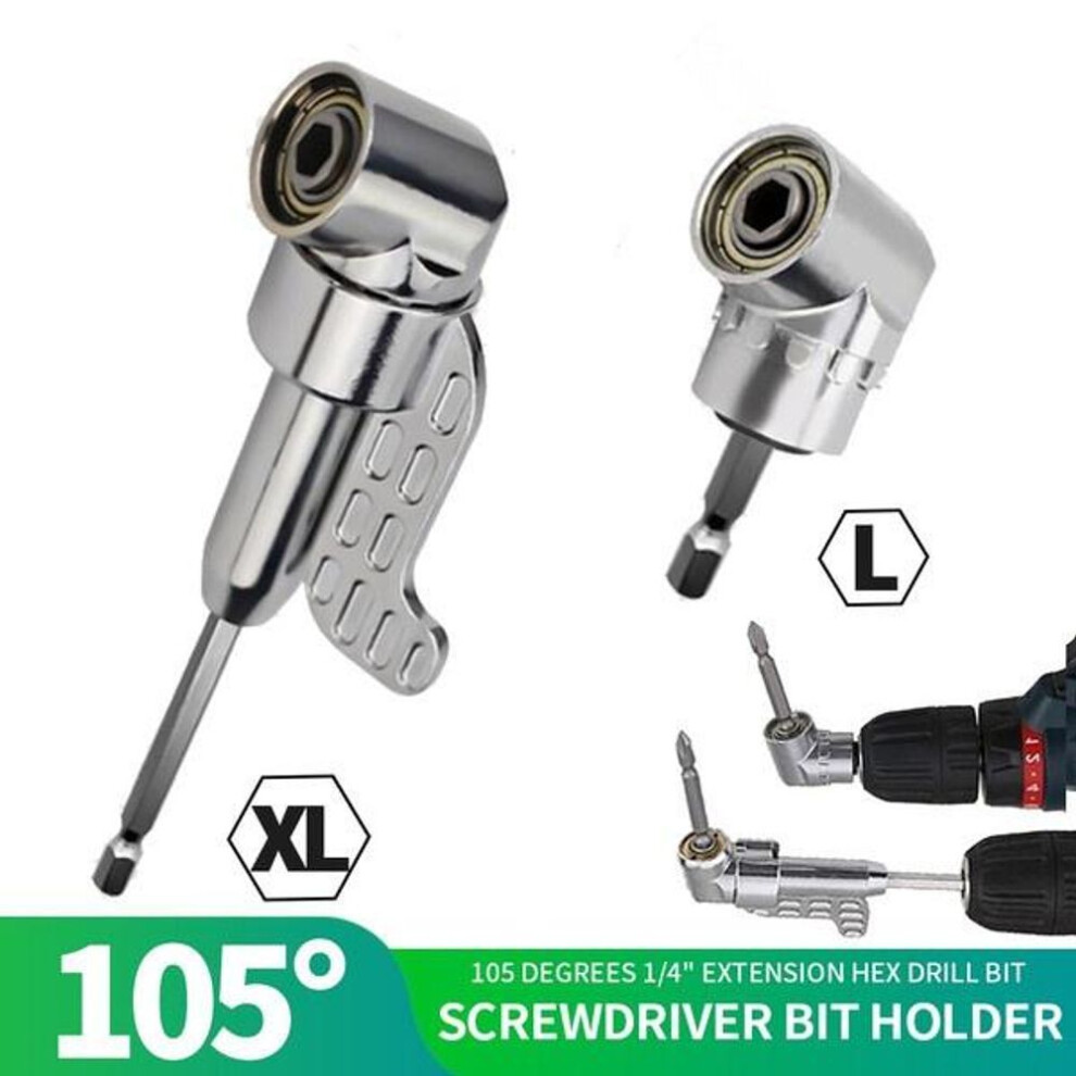 (L) 1 Piece High Quality 105 Degree 1/4\ Extended Hex Drill Bit Adjustable Hex Bit Angle Screwdriver Screwdriver Socket Holder Adapter Tool Lm