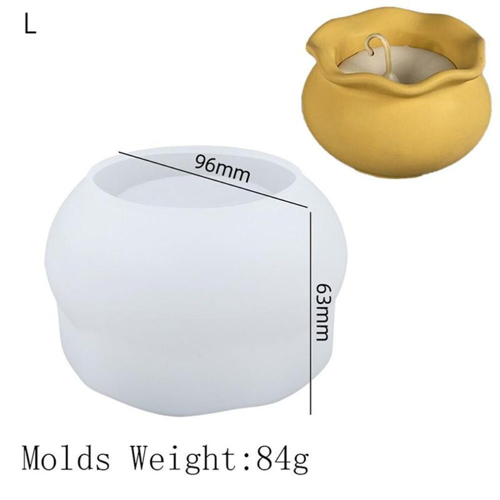 (L) Fish Tank Candle Jar Silicone Mold Diy Succulent Flower Pot Vase Jewelry Storage Box Concrete Resin Plaster Mould Home Decor