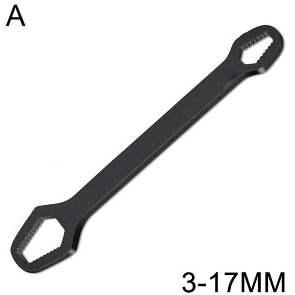 (black) 3-17mm Universal Torx Wrench Self-tightening Adjustable Glasses Wrench Board Double-head Torx Spanner Hand Tools For Factory