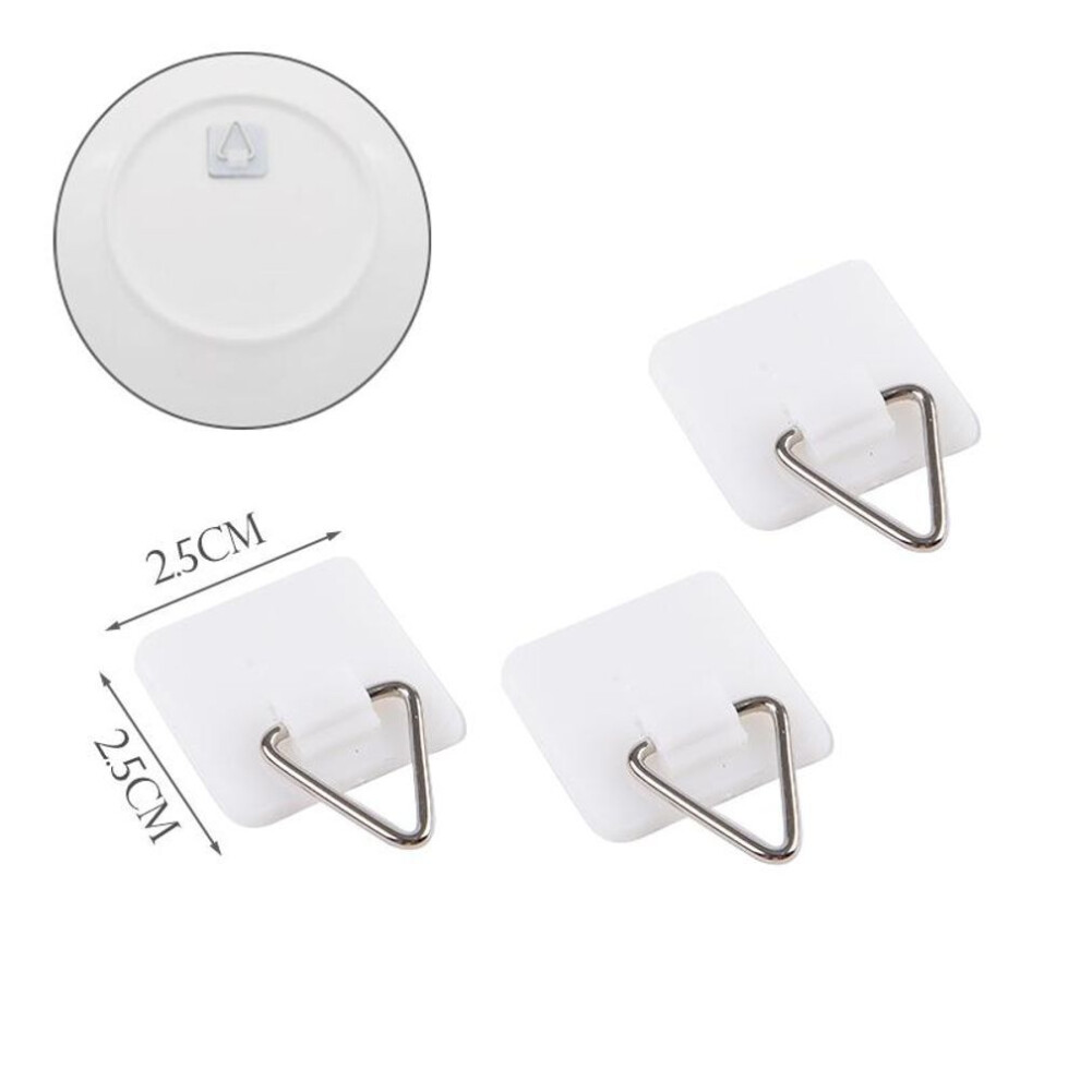10Pcs Invisible Adhesive Plate Hanger Pictures Wall Vertical Holder Art Decor