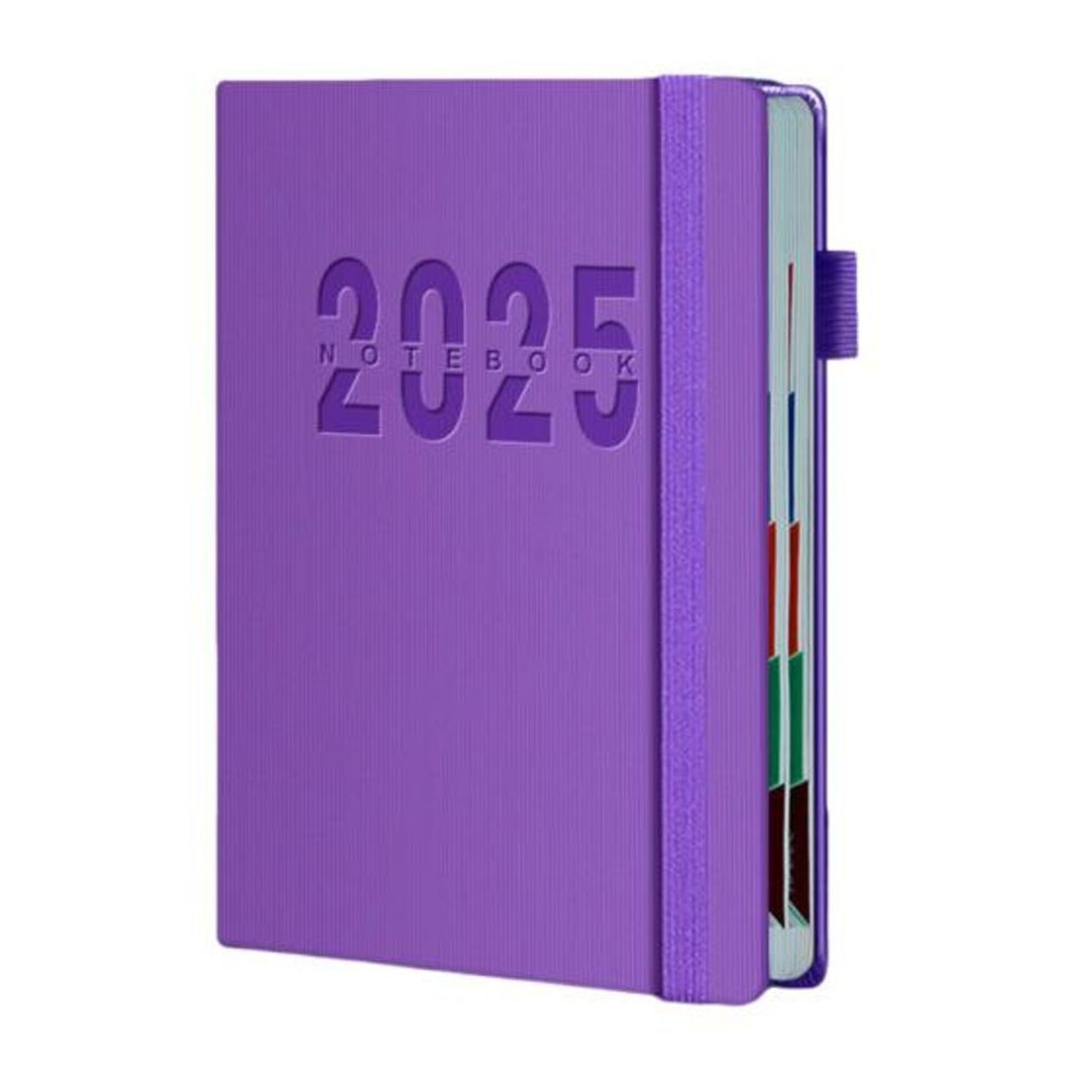 (purple) 2025 Calendar Monthly Planner Hardcover January To December 2025 Daily Planner Book Schedule