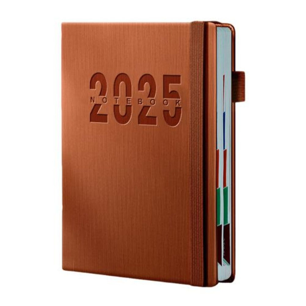 (brown) 2025 Calendar Monthly Planner Hardcover January To December 2025 Daily Planner Book Schedule