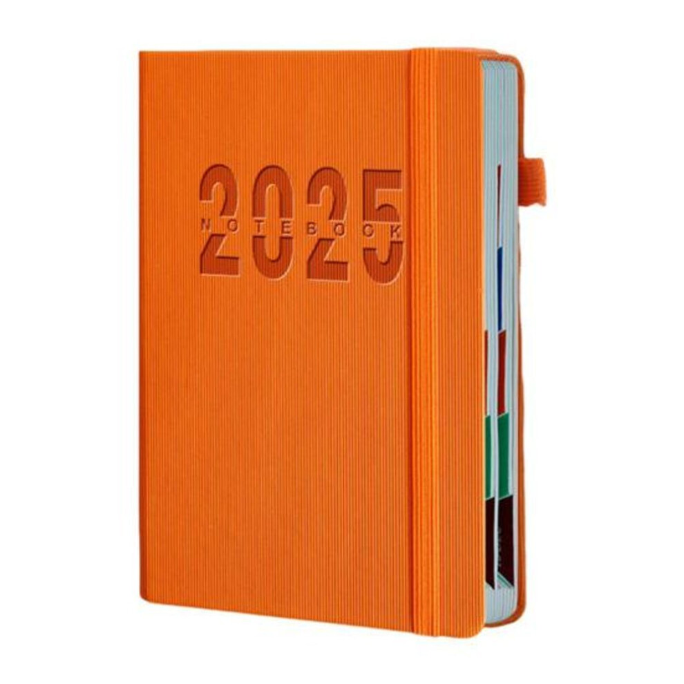 (orange) 2025 Calendar Monthly Planner Hardcover January To December 2025 Daily Planner Book Schedule