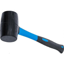 (As show, One size) Rubber Mallet | Fiberglass Handle | Black Head |750 G
